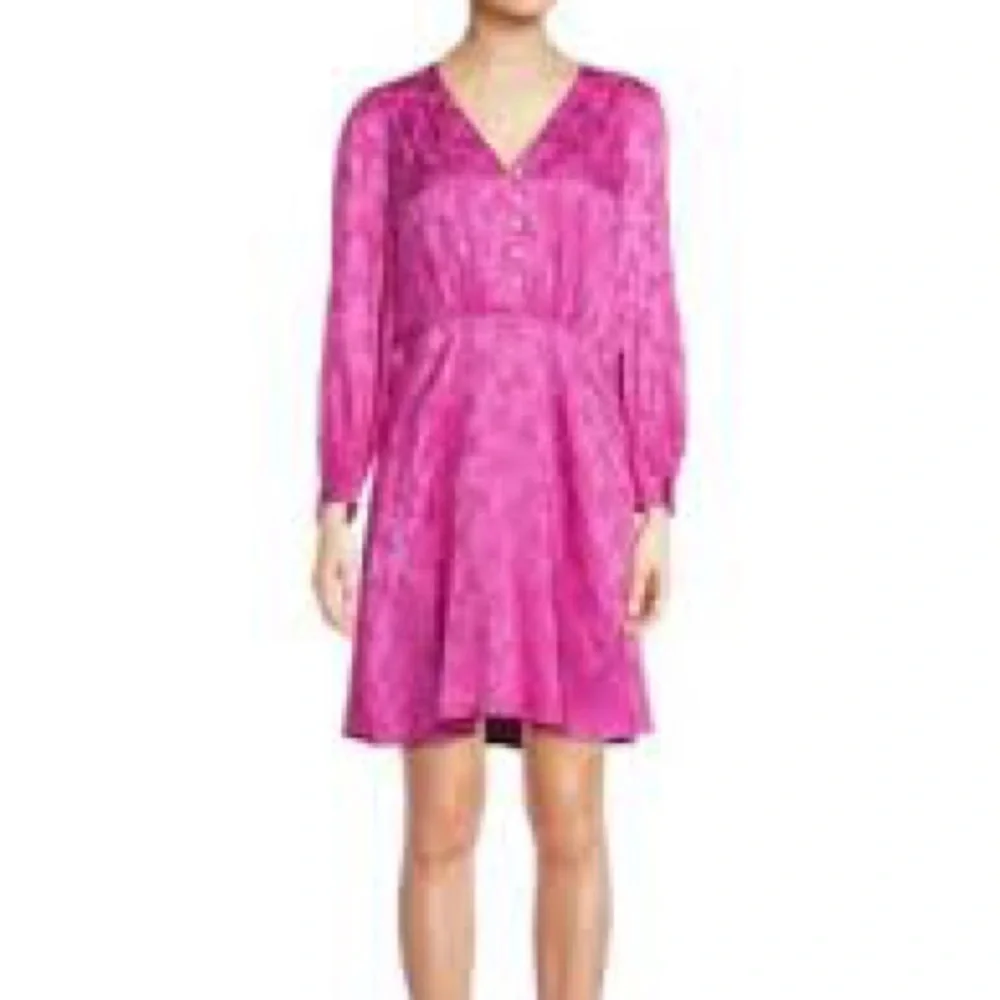 kate spade Fuchsia Floral-Texture Mini Dress